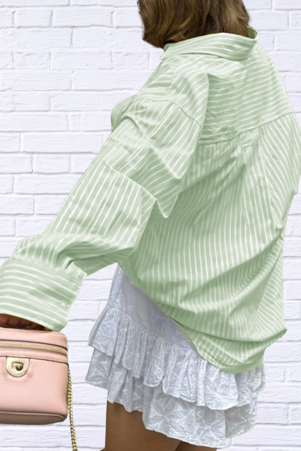 Effortless Cool _ Oversized Striped Button-Down Shirt