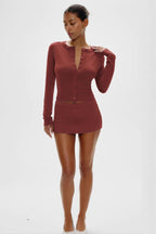 Retro Lazy-Style Versatile Crew-Neck Long-Sleeve Knit Cardigan