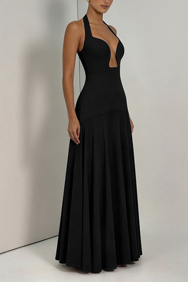 Seraphina Deep V Maxi Dress