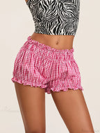 90s Plaid Lantern Bloomer Short