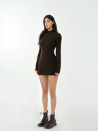 Open-Back Cable Knit Dress