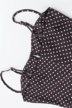 Sweetheart Bustier Spaghetti Strap Polka Dot Bodycon Mini Dress