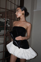Strapless Peplum Party Dress