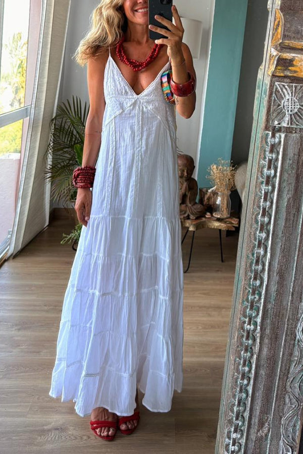 Yolanda Elevated White Resort Dress From Sicily Chic Silhouette Collection