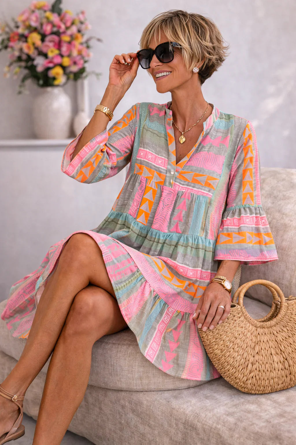 Dahlia | Patchwork Dress