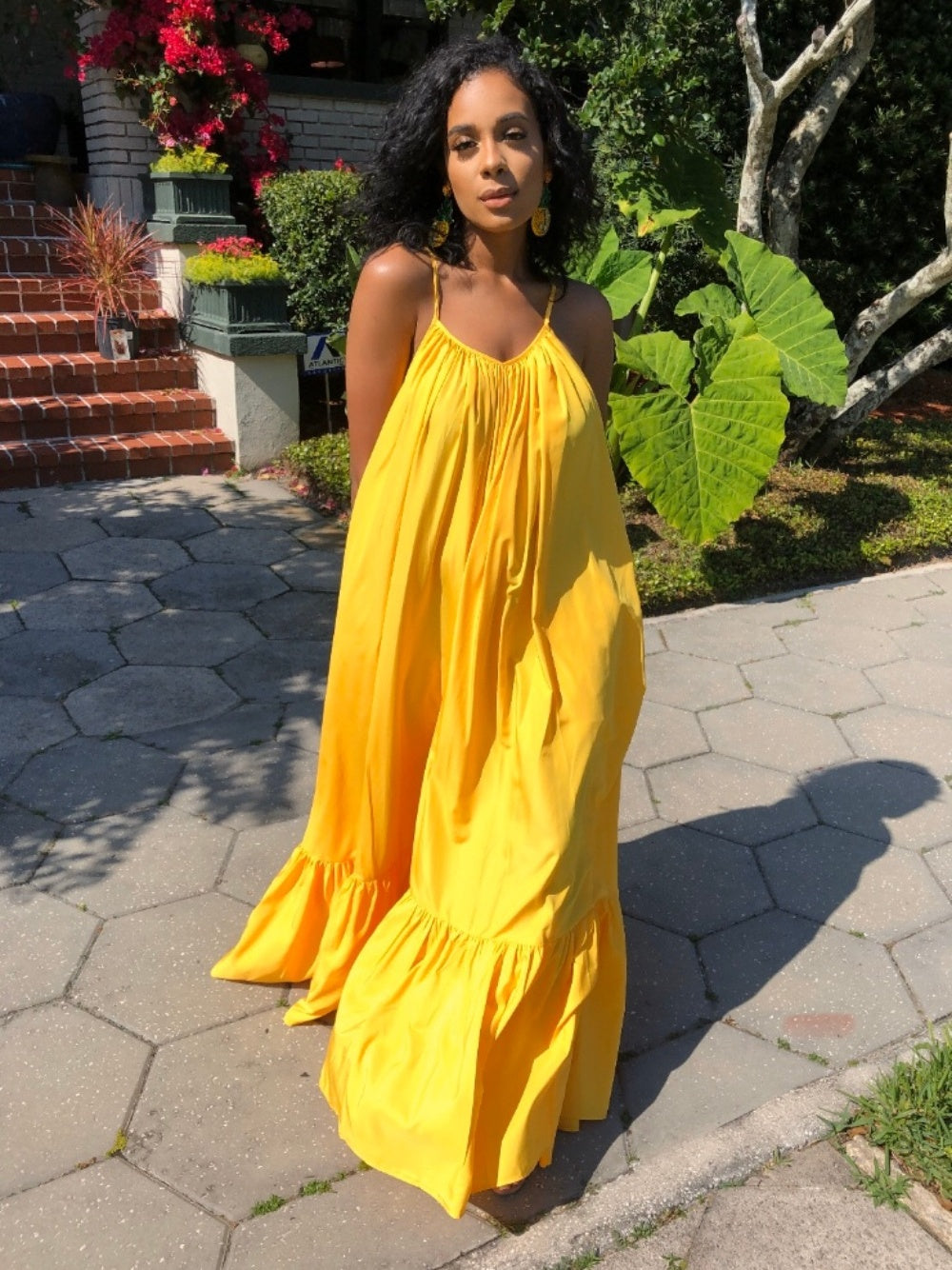 Sleeveless Halter Maxi Dress