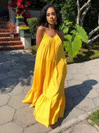 Sleeveless Halter Maxi Dress