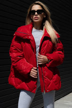 Loose Fit Quilted Cotton Jacket