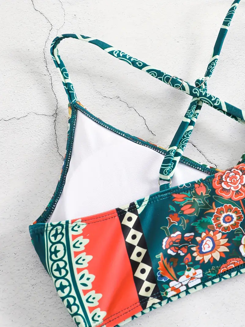 | Bikini Set with Crisscross Straps