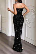 Strapless Bow Maxi Dress