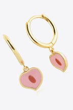 Blue Zone Planet | 925 Sterling Silver Heart Drop Huggie Earrings