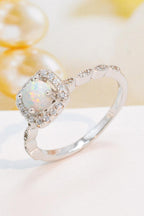 Blue Zone Planet | 925 Sterling Silver Inlaid Opal Ring