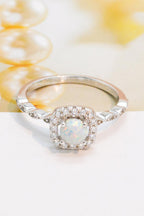 Blue Zone Planet | 925 Sterling Silver Inlaid Opal Ring