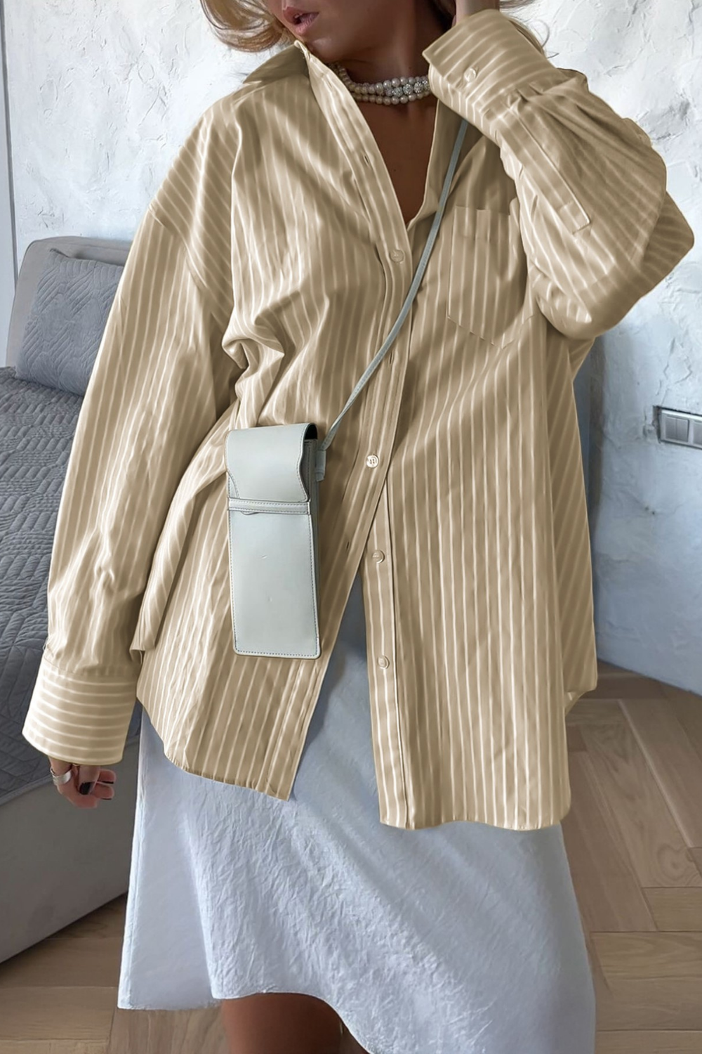 Effortless Cool _ Oversized Striped Button-Down Shirt