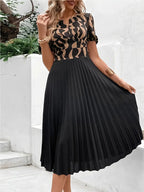 Esther Minimalist Short Sleeved Summer Dress with Pleats Premium Wardrobe Essential