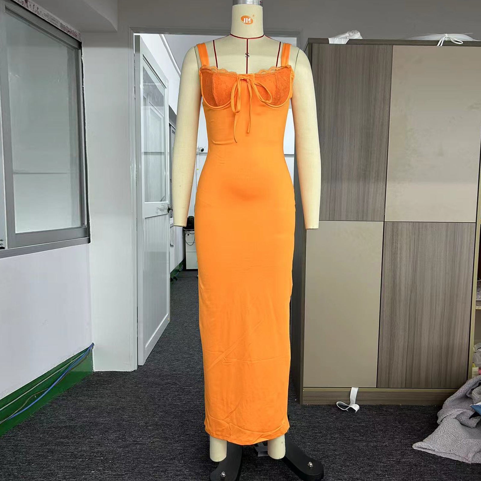 Sexy V-neck Suspender Maxi Dress