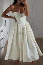 Elegant Solid Color Bodycon Party Dress