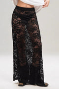 High-Waist Lace Bodycon Skirt