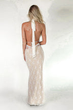 Lace Backless Slim Fit Bodycon Dress Party Dress