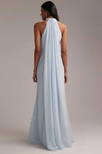 Blue Halter Maxi Dress