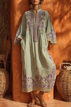 The Sage & Lavender Embroidered Kaftan