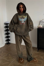 Streetwear Hoodie Two Piece Pants Set