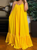 Sleeveless Halter Maxi Dress