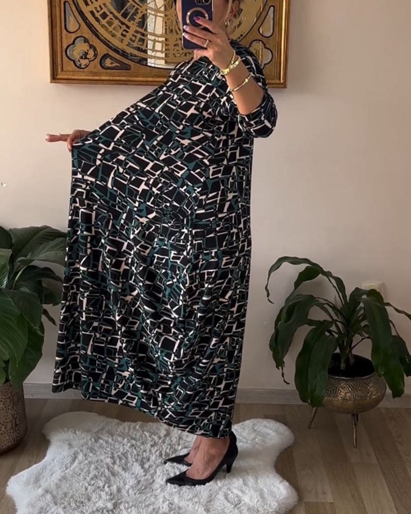 Amalia Chic Long Retro Style Dress Boutique Collection