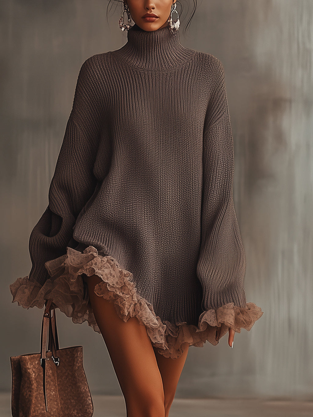 Janice | Ruffled Knit Dress