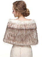 Faux Fur Wedding Wrap Bridal Shawl Winter Warm Cover Ups