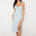 Amina Luxe Women's Summer Floral Wedding Guest Strap Dress 2024 Everyday Edit