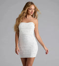 Enhance Your Chic Strapless Faux Pearl Mini Dress