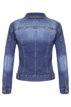 Short Biker Stretch Denim Jacket