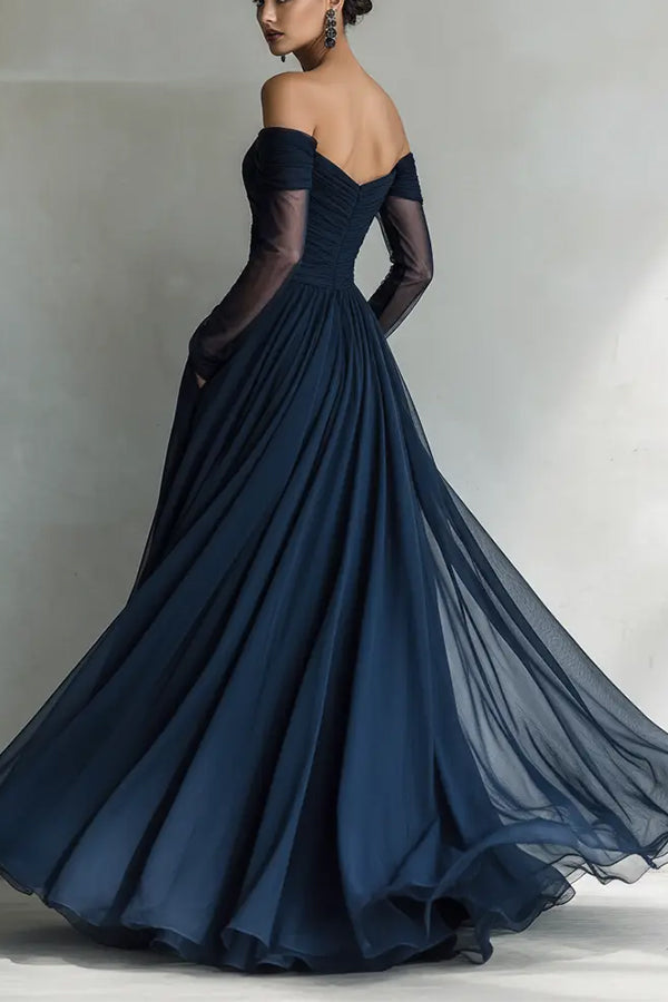 Giselle Ruched Sweetheart Maxi Dress