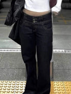 Heavy-Duty Beaded Vintage Boyfriend Jeans