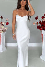 Back Tie Spaghetti Strap Formal Dress