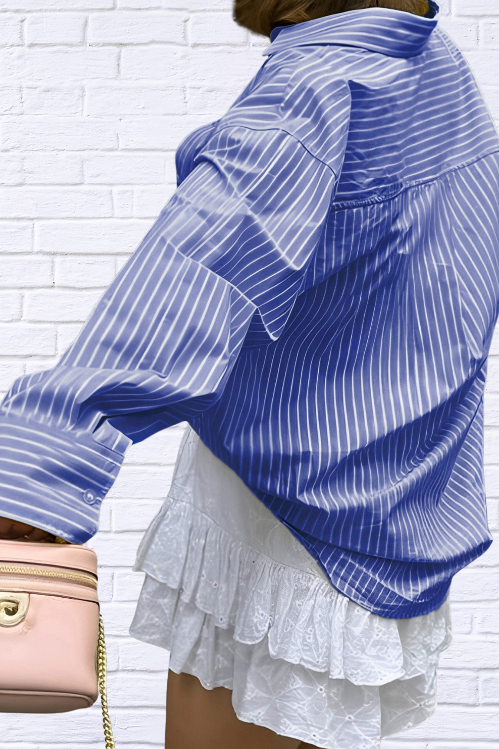 Effortless Cool _ Oversized Striped Button-Down Shirt