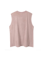 Retro Letter Print Loose Casual Tank Top