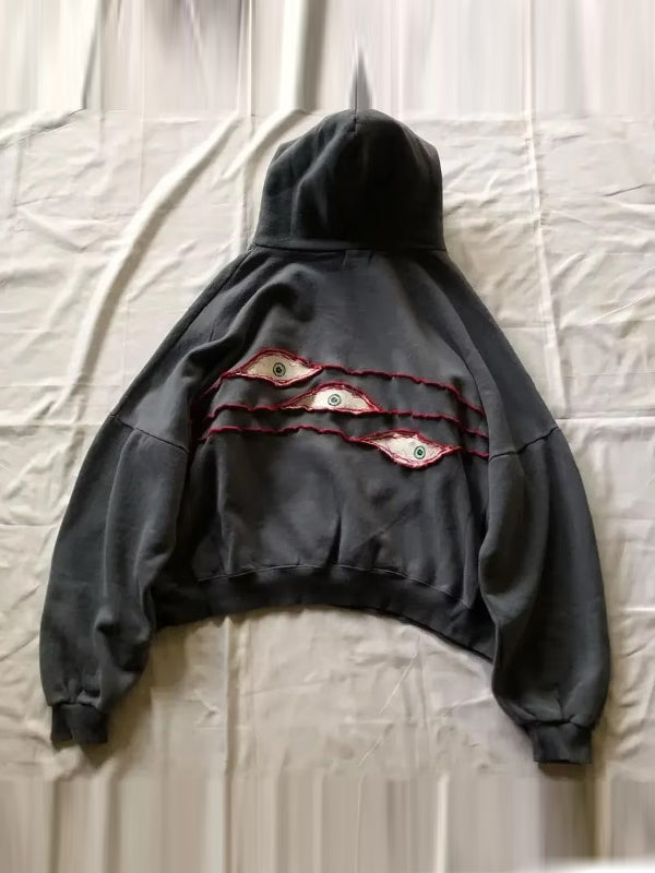 Eye Print Oversized Hoodie