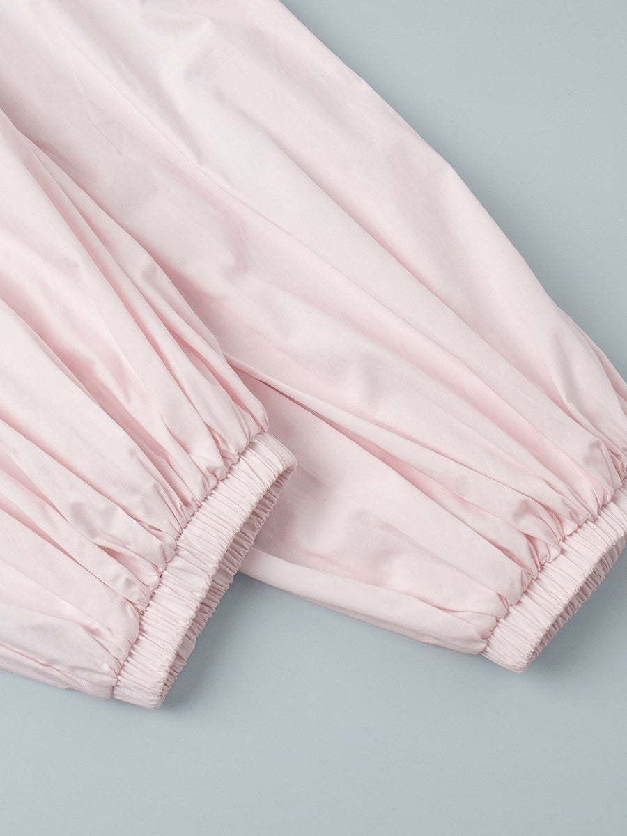 Pure Cotton Lantern Pants Color Loose-fit Comfort Pants