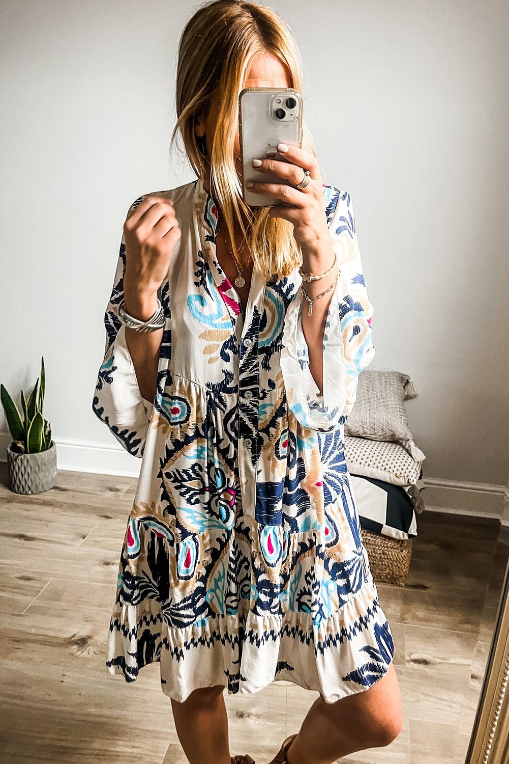 | Mini Dress, Tribal Print