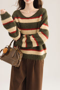 Crew Neck Colorblock Sweater