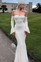 Sexy Strapless Ruched Tiered Ruffle Formal Dress