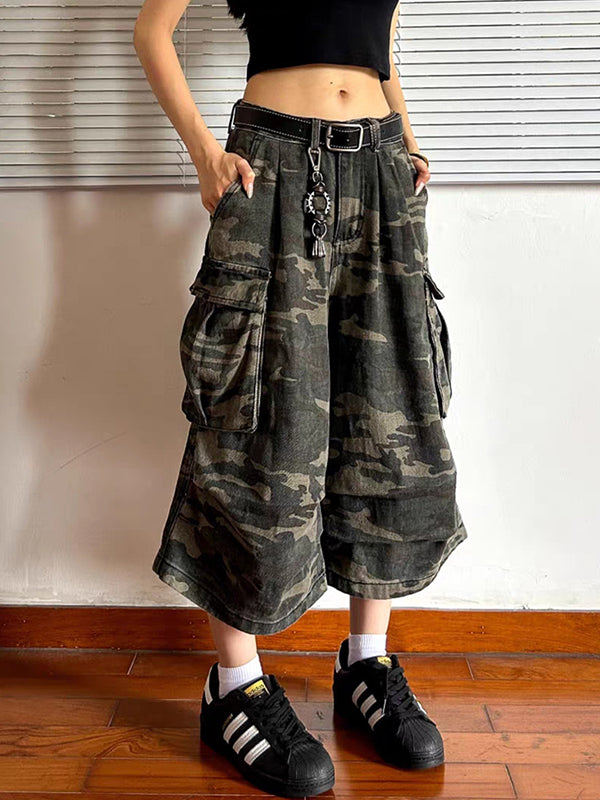 Vintage Scimitar Type Aged Denim Shorts