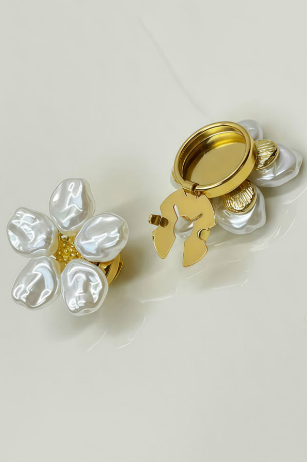 Cute Pearl Flower-shaped Cufflinks