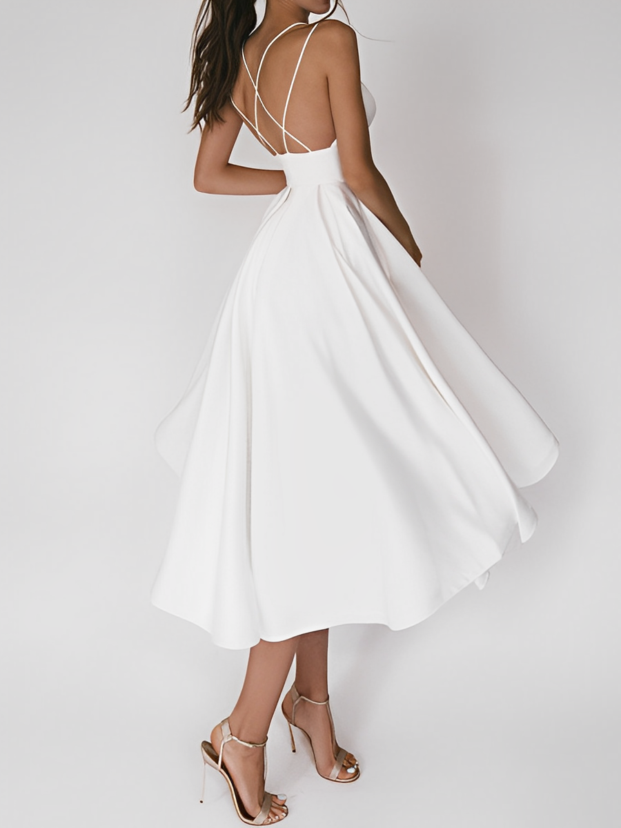 Amarante Statement Spaghetti Dress Chic Silhouette Collection