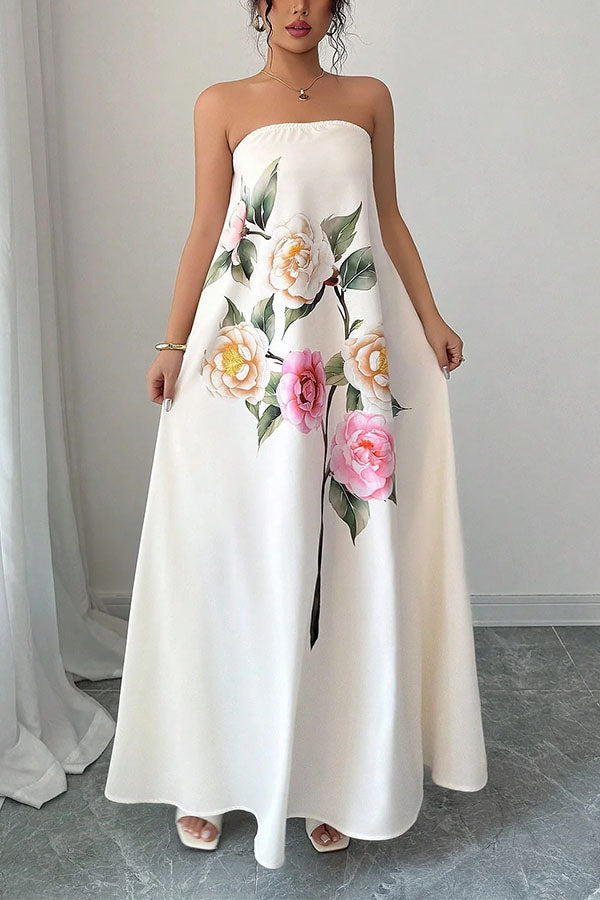 Florence Romantic Floral Tube Dress