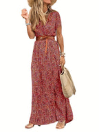 Gabriela Aesthetic Floral Maxi Dress Statement Occasion Edit