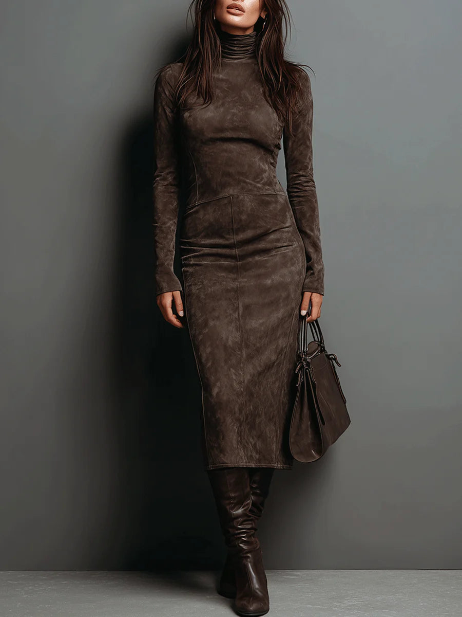 | Suede Maxi Dress