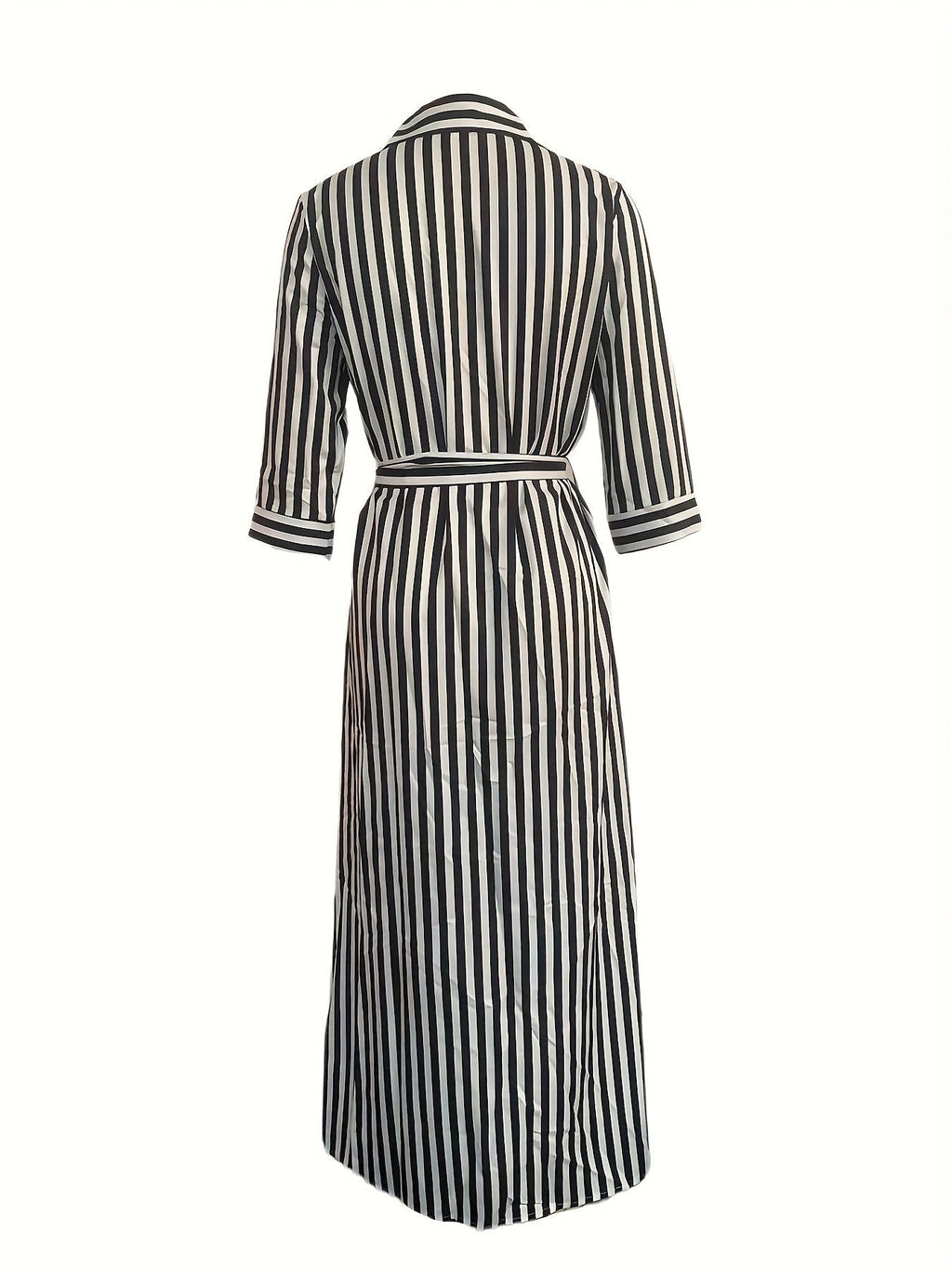 Verónica Chic Striped Maxi Dress Elevated Occasion Wear